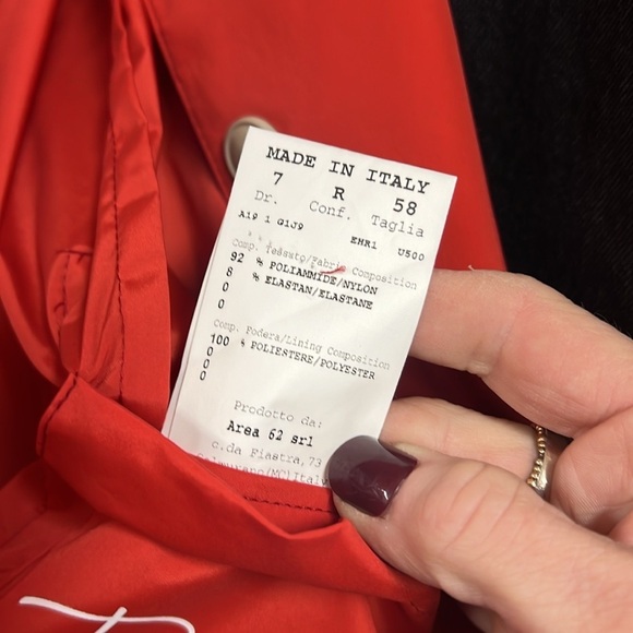 TMB | Eugino Tombolini Red Nylon Giacca Sailing Blazer L - Picture 11 of 12